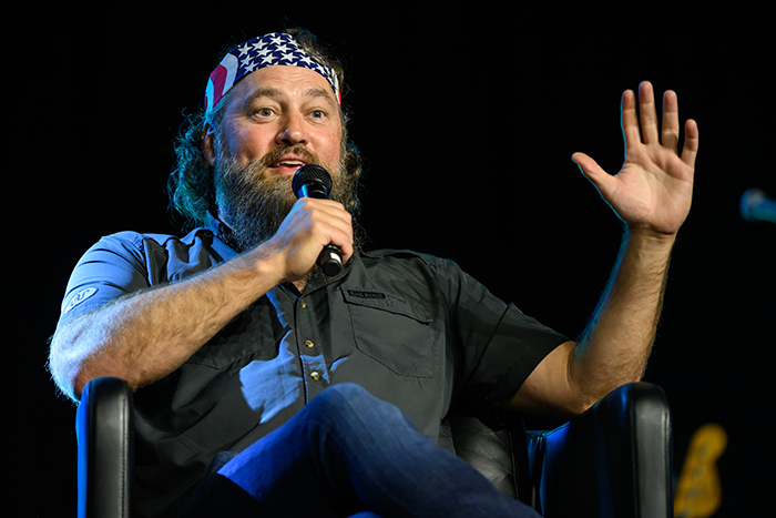 Willie Robertson speaking on the Life Surge stage