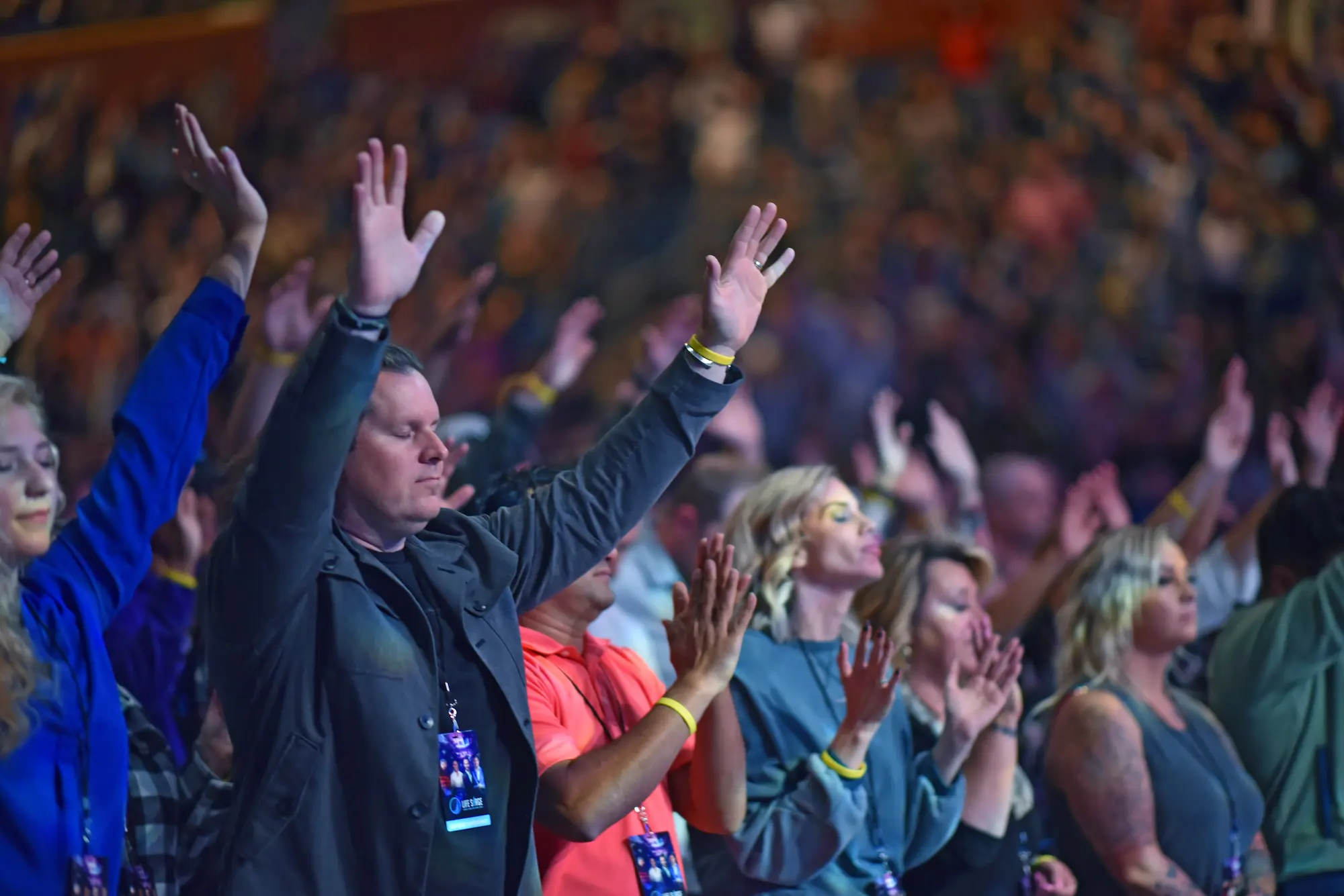 Life Surge Attendees Worship in 2025